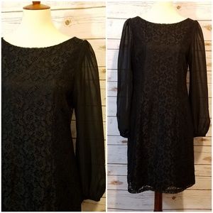 Eliza J Black Lace Shift Dress